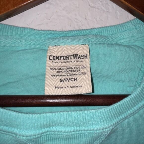 Women's Comfort Wash Hot Springs Arkansas Aqua Blue Crewneck Sweatshirt - Picture 5 of 6